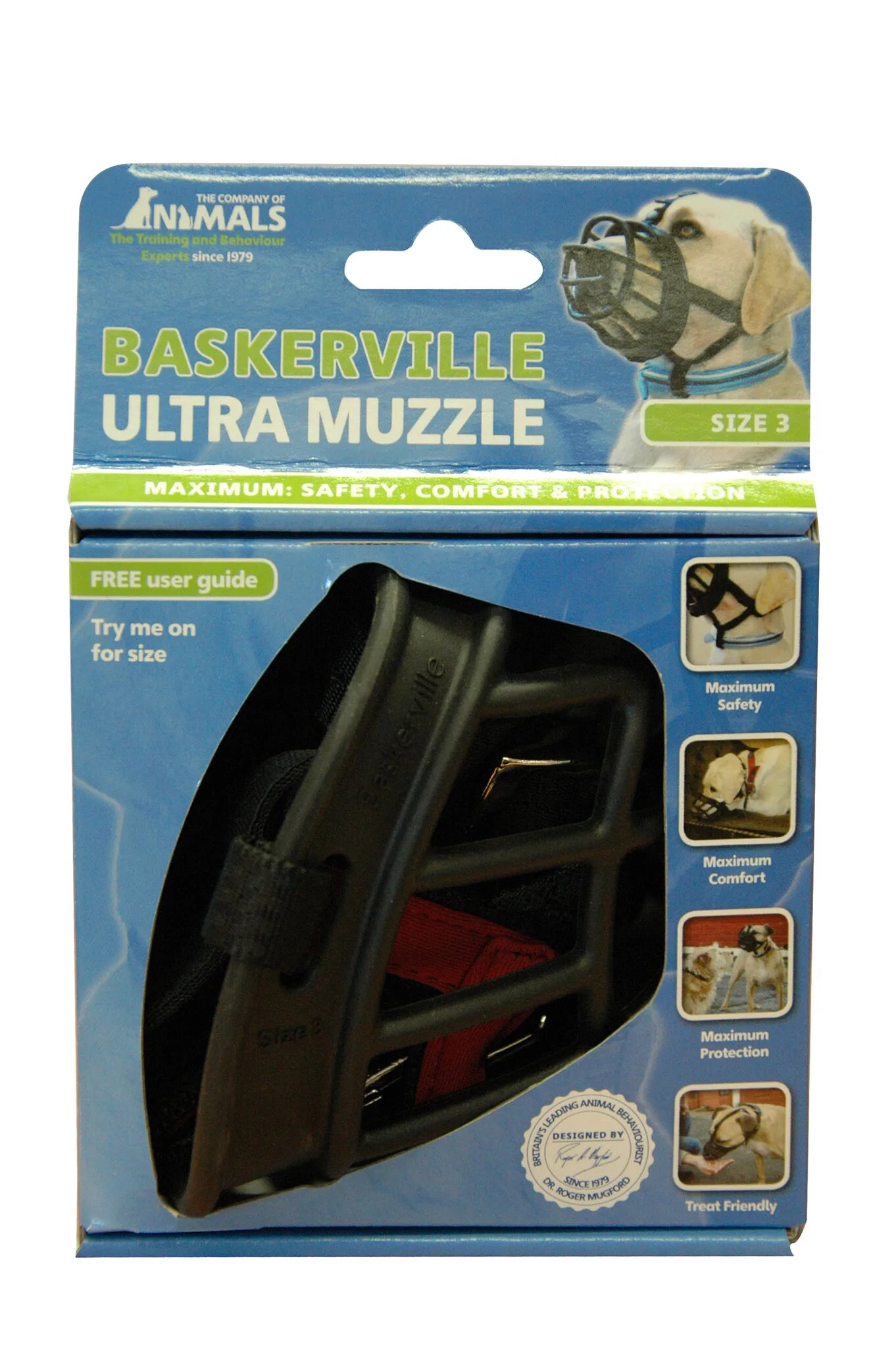 BASKERVILLE Ultra Muzzle Black Size 3.webp