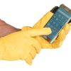 deluxe duty gloves while using smartphone